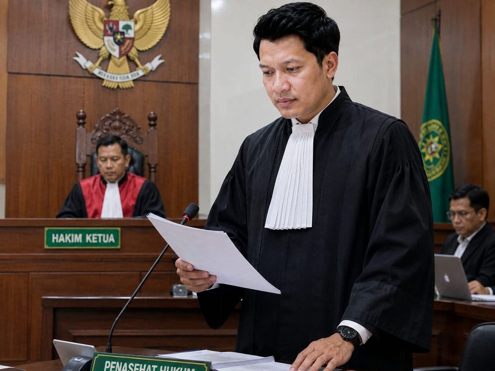 Sesi konsultasi hukum online melalui panggilan video